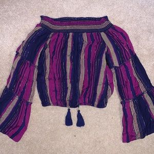 Wonderly striped off the shoulder top